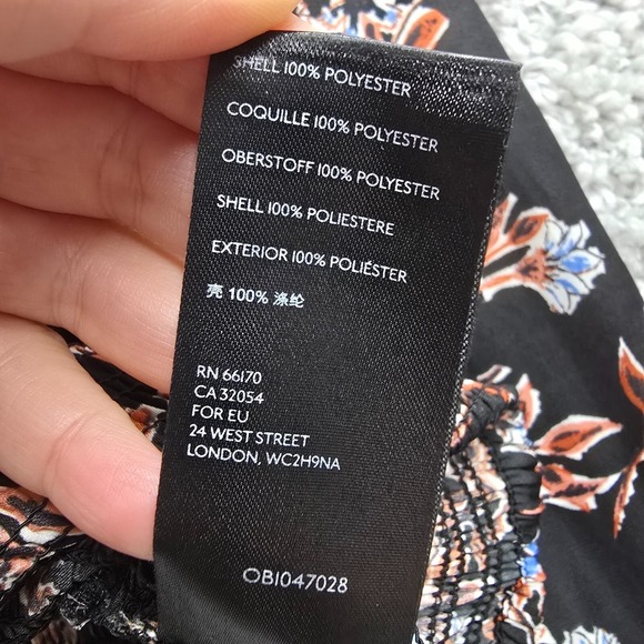 Free People Santiago Women Floral Smocked Top Size Small Long Sleeve Boho Grunge - Picture 7 of 12